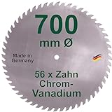 CV Sägeblatt 700 mm KV-A Wolfszahn Brennholzsägeblatt Kreissägeblatt Chromvanadium für...