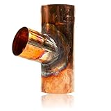 Kupfer Rohrabzweig 100/80 mm in 72 Grad - Fallrohrabzweig aus formsicherm Kupfer für...