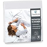 Matratzenschoner 180 x 200 cm wasserdicht | Atmungsaktive Matratzenauflage 180/200 |...