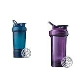 BlenderBottle ProStak PRO - Full Color, Shaker-Flasche mit Tablettenorganizer und...