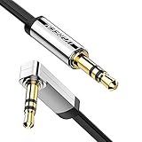 UGREEN Aux Kabel Auto 3.5 mm klinkenkabel 90 Grad Aux Kabel mit Winkelstecker für Auto...