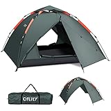 Cflity Camping Zelt, 3 Personen Instant Pop Up Wasserdicht DREI Schicht Automatische...