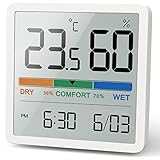 NOKLEAD Digitales Thermo-Hygrometer, Tragbares Thermometer Hygrometer Innen mit hohen...