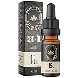 CBD Öl 15% Vollspektrum Hanf-Tropfen aus Bio Kultivierung - Laborgeprüfte CBD Tropfen...