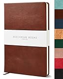 Beechmore Books Notizbuch liniert - A5, Braun I Premium Hardcover Journal Buch aus veganem...