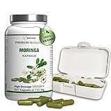 Moringa Oleifera 300 Kapseln, 1800mg Hochdosiert, 3-4 Monatsvorrat, inklusive Pillenbox,...