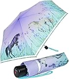 Knirps 4Kids Kinder-Taschenschirm Pferde reflective mit Reflexborte - Wild Horses