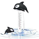 Tuofang Schwimmende Pool Thermometer, Poolthermometer Schwimmend mit Befestigungsleine,...