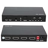 4K 60Hz HDMI Switch Splitter, 2x2 HDMI Splitter Switcher 2 In 2 Out mit SPDIF und 3,5 Mm...