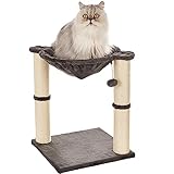 Amazon Basics – Katzen-Kratzbaum mit Haus, Hängematte, Bett und Kratzstamm, 41 x 51 x...