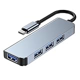 Lazmin112 USB-C-Hub, 4 Ports, USB-C-Splitter, Multiport-Adapter, Gehäuse aus...