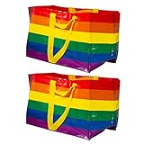 Ikea Stormma (Frakta) große 71 l Pride Rainbow wiederverwendbare Tragetaschen, 2 Stück