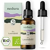 nedura® BIO Lavendelöl [100% NATURREIN] - Echter Lavendel aus Spanien - Lavandula...
