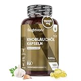 Knoblauch Weichkapseln - 15.000mg (500:1 Extrakt) - 180 vegane Kapseln - Allicin für 6...