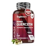 Quercetin 1000mg - 180 Vegane Kapseln - 3 Monate Vorrat - 95% Quercetin Pulver - Aus der...