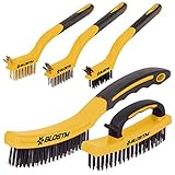 BLOSTM Drahtbürsten Set Mit Nylonbürste, Messingbürste Und Stahlbürste Ergonomischer...