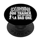 Hundefriseur Hundetraining Lustiges Wortspiel Hundetrainer PopSockets mit austauschbarem...