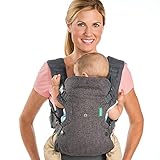 Infantino Flip Advanced 4-in-1 Babytrage – Ergonomische Babytrage mit 4 Tragepositionen...