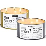 Citronella Kerze Outdoor, 2 * 14oz*75h, Kerzen Outdoor Anti Mücken, Natürliches...