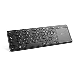 2-in-1 Mini Wireless Tastatur mit Touchpad - QWERTZ-Tastaturlayout, USB-Nanoempfänger,...