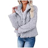 Generisch Frauen Plus Größe Kapuzen Sweatshirt Mantel Winter Warm Knopf Taschen Mantel...