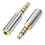 Adapter 3.5mm Stecker auf 2,5mm Buchse, Kopfhöreradapter Konverter Klinkenstecker, Gold...