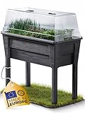 Ondis24 Garten Hochbeet Blumenkübel Victoria für Balkon, Pflanzkasten mit Gewächshaus,...