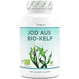 Bio Kelp (Natürliches Jod) - 365 Tabletten mit je 200µg Jod aus Bio-Braunalgen -...