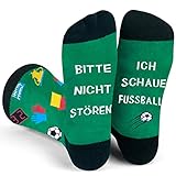 Piroo Geschenke für Männer, Fussball Socken Geburtstag Lustige Socken Herren mit Spruch...