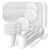 Umweltfreundliches Einweggeschirr-Set aus Bagasse, kompostierbar und plastikfrei von der...