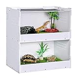 youngfate Reptilienzuchtbox Insektenzuchtbox Doppelschicht Terrarium Acryl + Öko-Platte...