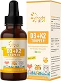 Vihado Vitamin D3 + K2 für Kinder von 1-4 Jahre, sicherer Markenrohstoff, vegan, 300...