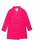 Allegra K Damen Langarm Umlegekragen Zweireiher Raglan Trenchcoat Mantel Heiß Rosa L