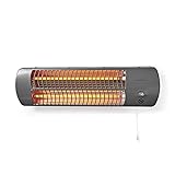 Nedis HTBA10GY Badezimmer-Heizungen | 1200 W | Verstellbares Thermostat | 2 Wärme Modes |...