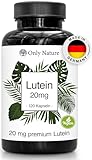 Only Nature® Lutein 20mg (mit 4 mg Zeaxanthin) - 120 Kapseln - Extra hochdosiert - in...