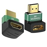 MOSHOU 2 Stück HDMI Winkelstecker 90 grad und 270 grad, HDMI Winkel für...