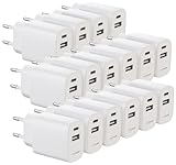 revolt USB-Schnell-Ladegerät: 16er-Spar-Pack 2-Port-USB-Netzteile, USB-A & USB-C, 3,4 A,...