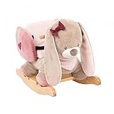 Nattou Schaukeltier Hase Nina, 10 - 36 Monate, 60 x 39 x 50 cm, Beige/Rosa