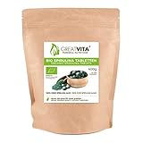 GreatVita Bio Spirulina Tabletten (500mg) ca. 800 Tabletten Spirulina Alge 400g im Beutel