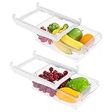 Viesap Kühlschrank Organizer, 2PCS Kihlschrank Organizer Set, Schubladenorganizer...