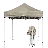 Robustes Instant Pavillon Gartenzelt,2x2m/2x3m/3x3m,Grau-Khaki,210D-Oxford...