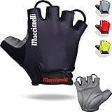 MACCIAVELLI Fahrradhandschuhe Herren Damen - Halbfinger MTB Fahrrad Handschuhe - Sommer...