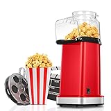 FOHERE® Popcornmaschine-1400W Süßes Popcorn Maker-Pops In 2 Minuten-17 Tassen-Für 4-6...