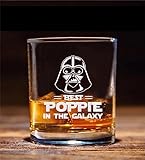 QPTADesignGift Whiskeyglas mit der Aufschrift 'Best Poppie In The Galaxy' – Star Wars...