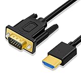 SHULIANCABLE HDMI auf VGA Kabel, HDMI zu VGA Konverter-Kabel (Stecker zu Stecker)...