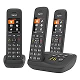 Gigaset C575A Trio - 3 Schnurlose DECT-Telefone mit Anrufbeantworter - großes Farbdisplay...