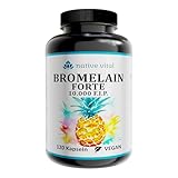 Bromelain - 1000 mg (10.000 F.I.P) pro Tagesdosis - 120 magensaftresistente Kapseln -...