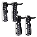 Schramm® 4 Stück Fahrradhalter Wandhalterung schwarz Fahrradhalterung für 4 Fahrräder...