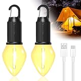 BrightArk LED Campinglampe Aufladbar, Tragbar Campingleuchte mit Haken Campinglaterne 3...