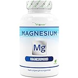 Magnesium - 365 Kapseln (12 Monate) - 665 mg je Kapsel, davon von 400 mg elementares...